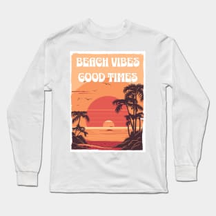 Summer Beach Sunset Long Sleeve T-Shirt